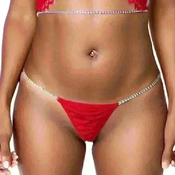 Adjustable Sides Rhinestone Thong,  Eclipse - Picture 1 of 4
